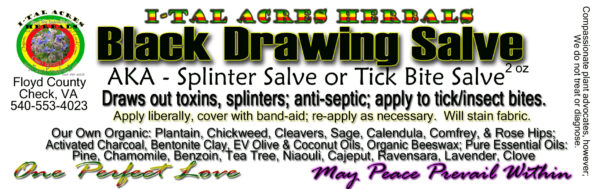 Black Drawing Salve 2oz