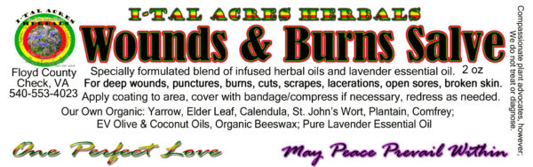 Wounds, Cuts, & Burns Salve 2oz