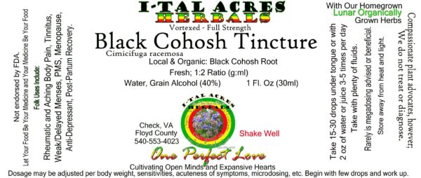 Black Cohosh Tincture 1oz