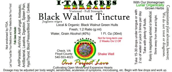 Black Walnut Green Hulls Tincture 1oz