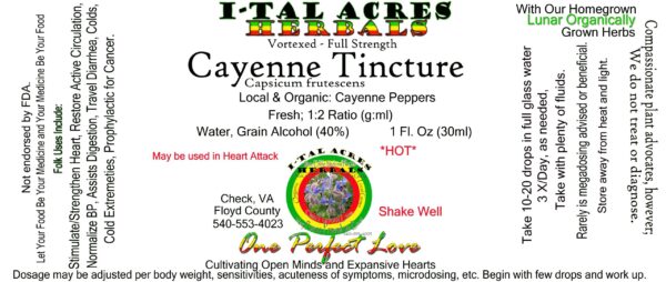 Cayenne Tincture 1oz