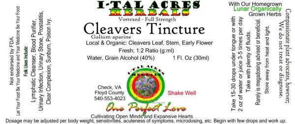 Cleavers Tincture 1oz