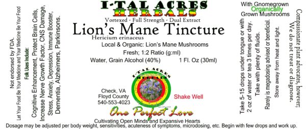 Lion's Mane Tincture 1oz
