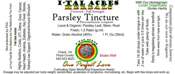 Parsley Tincture 1oz