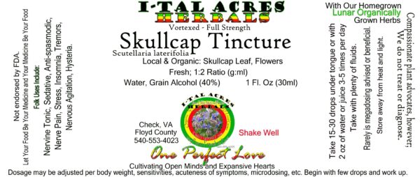 Skullcap Tincturre 1oz