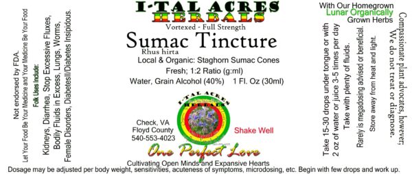 Sumac Tincture 1oz