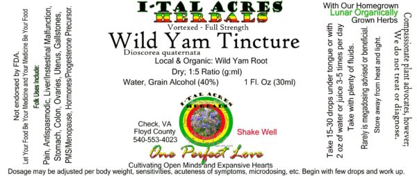 Wild Yam Tincture 1oz