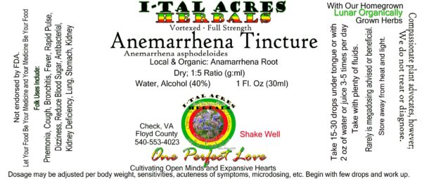Anemarrhena Tincture 1oz