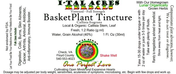 Basketplant Tincture 1oz