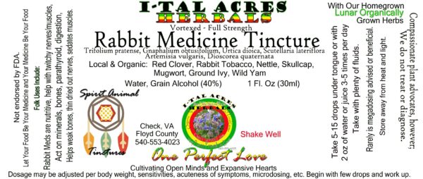 Rabbit Medicine Tincture 1oz