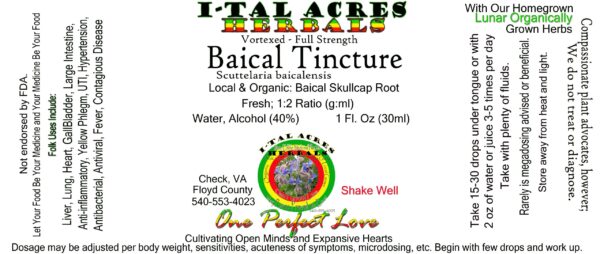 Baical Skullcap Tincture 1oz