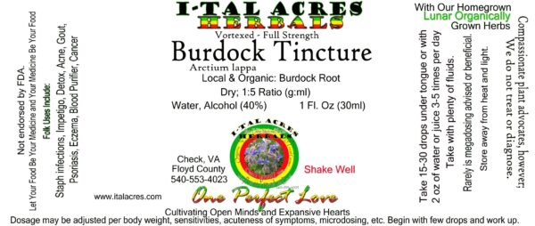 Burdock Root Tincture 1oz