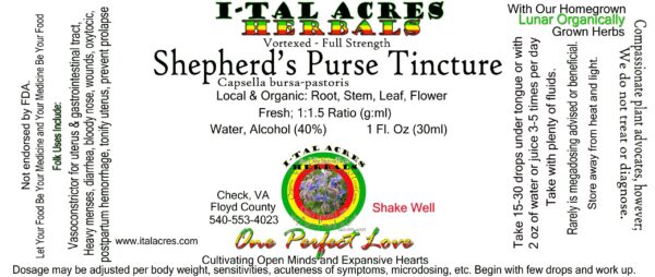 Shepherd's Purse Tincture 1oz