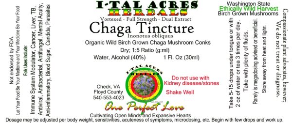 Chaga Dual Extract Tincture 1oz