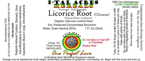 Licorice Root Tincture 1oz