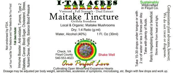 Maitake Dual Extract Tincture 1oz