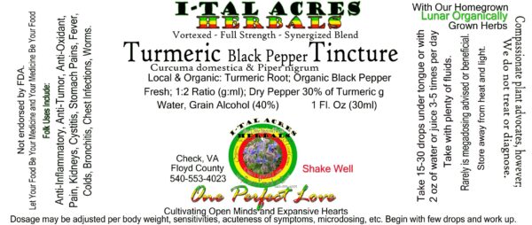 Turmeric (w Black Pepper) Tincture 1oz