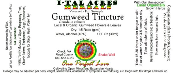 Gumweed Tincture 1oz
