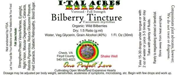 Bilberry Tincture 1oz
