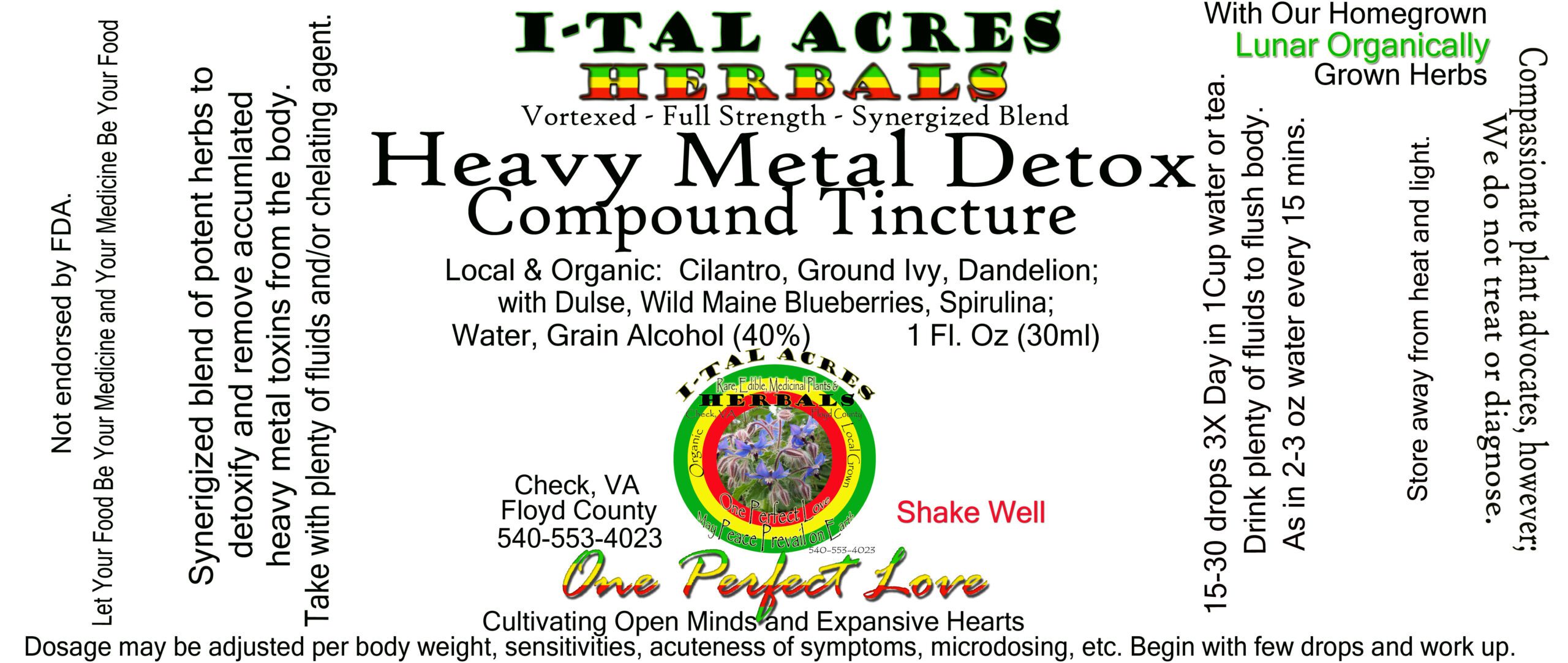 Heavy Metal Detox Tincture 1 Heavy Metal Detox Tincture